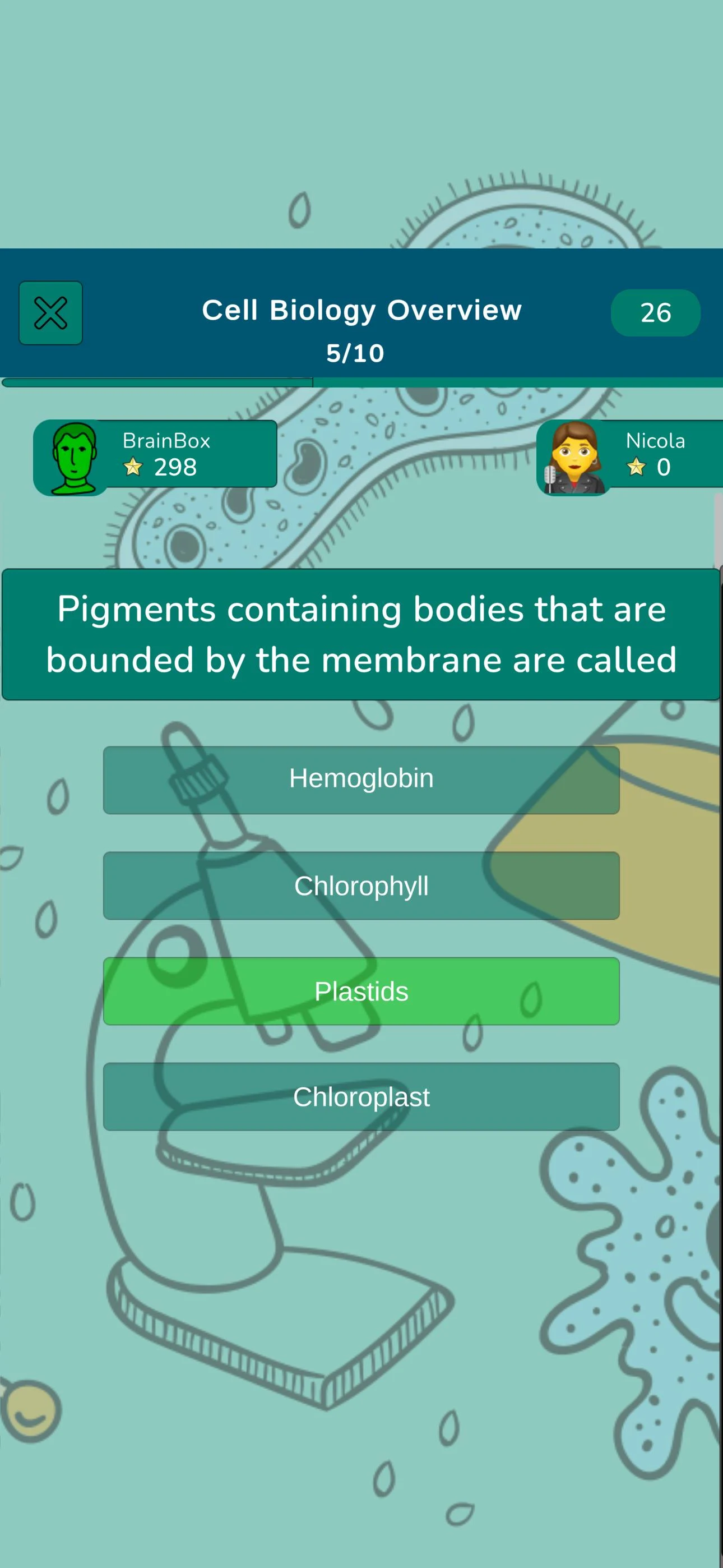 Biology Knowledge Quiz screenshot