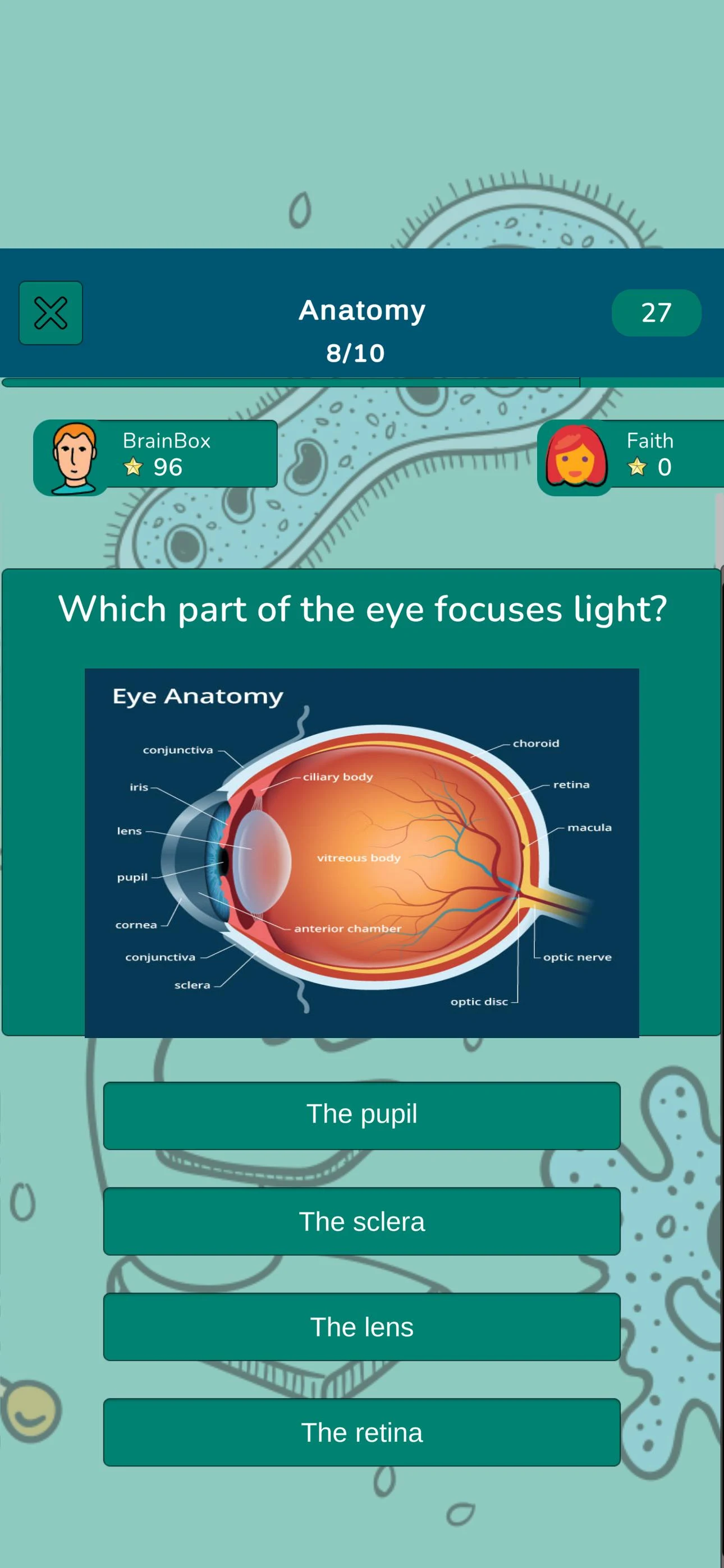Biology Knowledge Quiz screenshot